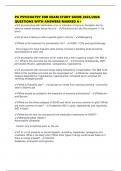 PA PSYCHIATRY EOR EXAM STUDY GUIDE 2025&sol;2026 QUESTIONS WITH ANSWERS MARKED A&plus;