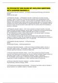 PA PSYCHIATRY EOR EXAMS SET 2025&sol;2026 QUESTIONS WITH ANSWERS MARKED A&plus;