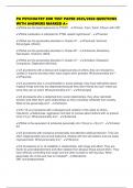 PA PSYCHIATRY EOR TEST PAPER 2025&sol;2026 QUESTIONS WITH ANSWERS MARKED A&plus;