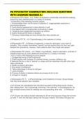 PA PSYCHIATRY EXAMINATION 2025&sol;2026 QUESTIONS WITH ANSWERS MARKED A&plus;