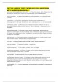 TATTOO LICENSE TESTS PAPER 2025&sol;2026 QUESTIONS WITH ANSWERS MARKED A&plus;