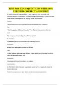 KINE 3601 EXAM QUESTIONS WITH 100&percnt; VERIFIED CORRECT ANSWERS&excl;&excl;