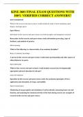 KINE 3601 FINAL EXAM QUESTIONS WITH 100&percnt; VERIFIED CORRECT ANSWERS&excl;&excl;