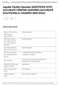 Aquatic Facility Operator QUESTIONS WITH ACCURATE VERIFIED ANSWERS &lpar;ACCURATE SOLUTIONS&rpar; A&plus; PASSED&excl;&excl; 2025 EXAM