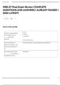HRB-27 Final Exam Review COMPLETE QUESTIONS AND ANSWERS &vert; ALREADY PASSED &vert; 2025 LATEST&excl;&excl;