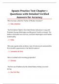 Spaatz Practice Test Chapter 1  Questions with Detailed Verified  Answers for Accuracy