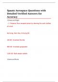 Spaatz Aerospace Questions with  Detailed Verified Answers for  Accuracy 