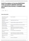 NACE Foundations of Nursing QUESTIONS WITH ACCURATE VERIFIED ANSWERS &lpar;ACCURATE SOLUTIONS&rpar; A&plus; PASSED&excl;&excl; 2025 EXAM