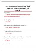 Spaatz leadership Questions with  Detailed Verified Answers for  Accuracy