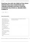 Final Exam Nurs 623&sol; 624 &lpar;2025&rpar; ACTUAL EXAM &lpar;TESTING REAL EXAM QUESTIONS&rpar; AND VERIFIED ANSWERS &lpar;MULTIPLE CHOICES&rpar; &vert;COMPLETE SOLUTIONS &vert;A&plus; GRADED &vert;100&percnt; CORRECT&excl;&excl;