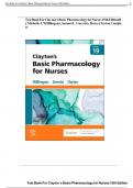 Test Bank For Clayton's Basic Pharmacology for Nurses 19th Edition By Bruce Clayton&comma; Michelle Willihnganz&comma; Samuel Gurevitz  &sol; Chapter 1-48 &sol; Complete Questions and Answers A&plus;