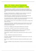 MBA 727 CHOI LSUS FINANCIAL MARKETS EXAM 2 CORRECT 100&percnt;