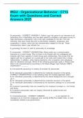 WGU - Organizational Behavior - C715 Exam with Questions and Correct Answers 2025&period;