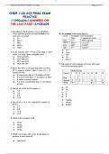  CHEM 1128 ACS FINAL EXAM PRACTICE &vert;159Qs&As&vert;ANSWERS ON THE LAST PAGE&vert;A&plus;GRADE
