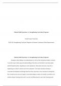 Clinical Field Experience A&colon; Strengthening Curricular ProgramsGrand Canyon UniversityEAD 5