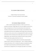 1First Amendment&colon; Religion and EducationCollege of Theology&comma; Grand Canyon UniversityPOS-50