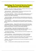 Pathology for Funeral Service Exam &vert;324 Questions with Solutions