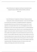 Clinical Field Experience B&colon; Augmentative and Alternate Communication SystemsLanguage Deve