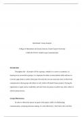Benchmark&colon; Group AnalysisCollege of Humanities and Social Sciences&comma; Grand Canyon Universit