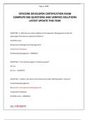 SITECORE DEVELOPER CERTIFICATION EXAM COMPLETE 500 QUESTIONS AND VERIFIED SOLUTIONS LATEST UPDATE THIS YEAR
