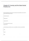 Chapter 07- Society and the State Dental Practice Act Exam Questions and Answers