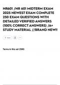 NR601 &sol;NR 601 MIDTERM EXAM 2025 NEWEST EXAM COMPLETE 250 EXAM QUESTIONS WITH DETAILED VERIFIED ANSWERS &lpar;100&percnt; CORRECT ANSWERS&rpar; &sol;A&plus; STUDY MATERIAL &sol;&sol;BRAND NEW&excl;&excl;