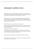 Washington Law & Ethics Exam Questions and Answers