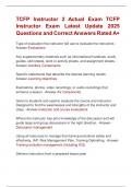 TCFP Instructor 2 Actual Exam TCFP  Instructor Exam Latest Update 2025  Questions and Correct Answers Rated A&plus;