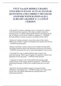 FTCE NavaED MIDDLE GRADES ENGLISH 5-9 EXAM  ACTUAL EXAM 60 QUESTIONS AND CORRECT DETAILED ANSWERS WITH RATIONALES &vert;&vert; ALREADY GRADED A&plus; &vert;&vert; LATEST VERSION