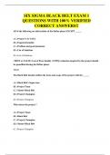 SIX SIGMA BLACK BELT EXAM 1 QUESTIONS WITH 100&percnt; VERIFIED CORRECT ANSWERS&excl;&excl;