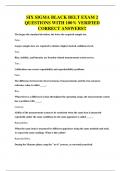 SIX SIGMA BLACK BELT EXAM 2 QUESTIONS WITH 100&percnt; VERIFIED CORRECT ANSWERS&excl;&excl;