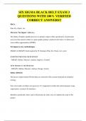 SIX SIGMA BLACK BELT EXAM 3 QUESTIONS WITH 100&percnt; VERIFIED CORRECT ANSWERS&excl;&excl;