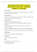 SIX SIGMA BLACK BELT EXAM 8 QUESTIONS WITH 100&percnt; VERIFIED CORRECT ANSWERS&excl;&excl;