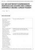 CLC 059 MOST RECENT COMPREHENSIVE QUESTIONS AND ANSWERS &lpar;100&percnt; CORRECT ANSWERS&rpar; A&plus; GRADED &vert; ALREADY PASSED&excl;&excl;