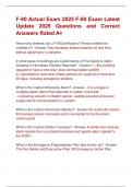 F-80 Actual Exam 2025 F-80 Exam Latest  Update 2025 Questions and Correct  Answers Rated A&plus;F-80 Actual Exam 2025 F-80 Exam Latest  Update 2025 Questions and Correct  Answers Rated A&plus;
