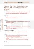 IDIS 240 Test 2 Evans F2019 Questions and  Answers &lpar;100&percnt; Correct Answers&rpar; Already  Graded A&plus; 