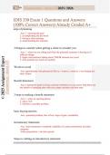 IDIS 330 Exam 1 Questions and Answers  &lpar;100&percnt; Correct Answers&rpar; Already Graded A&plus; 