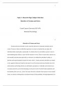 1Topic 1- Research Paper Subject Selection&colon; Disorders of Trauma and StressGrand Canyon Uni