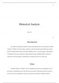1Rhetorical AnalysisENG 1052IntroductionThe majority of people go through life without que
