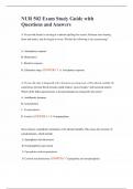 NUR 502 Exam Study Guide with Questions and Answers