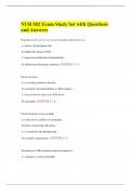 NUR 502 Exam Study Set with Questions and Answers