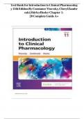 Test Bank for Introduction to Clinical Pharmacology &lpar;11th Edition&rpar; &ndash; Chapters 1&ndash;20 &ndash; Complete Guide with Verified A&plus; Answers
