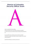 District of Columbia Security Officer Actual Exam Questions and Answers&lpar; Verified answers&rpar; CH 21