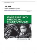 TEST BANK FOR Emergency Medical Responder&colon; First on Scene 12th Edition by Chris Le Baudour&comma; Kaitlyn Laur&eacute;lle & Keith Wesley &comma; ISBN&colon; 9780138100407 &vert;All Chapters Verified&vert; Guide A&plus;
