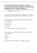 CISSN PRACTICE EXAM 1 EXAM WITH CORRECT ACTUAL QUESTIONS AND CORRECTLY WELL DEFINED ANSWERS LATEST ALREADY GRADED A&plus;