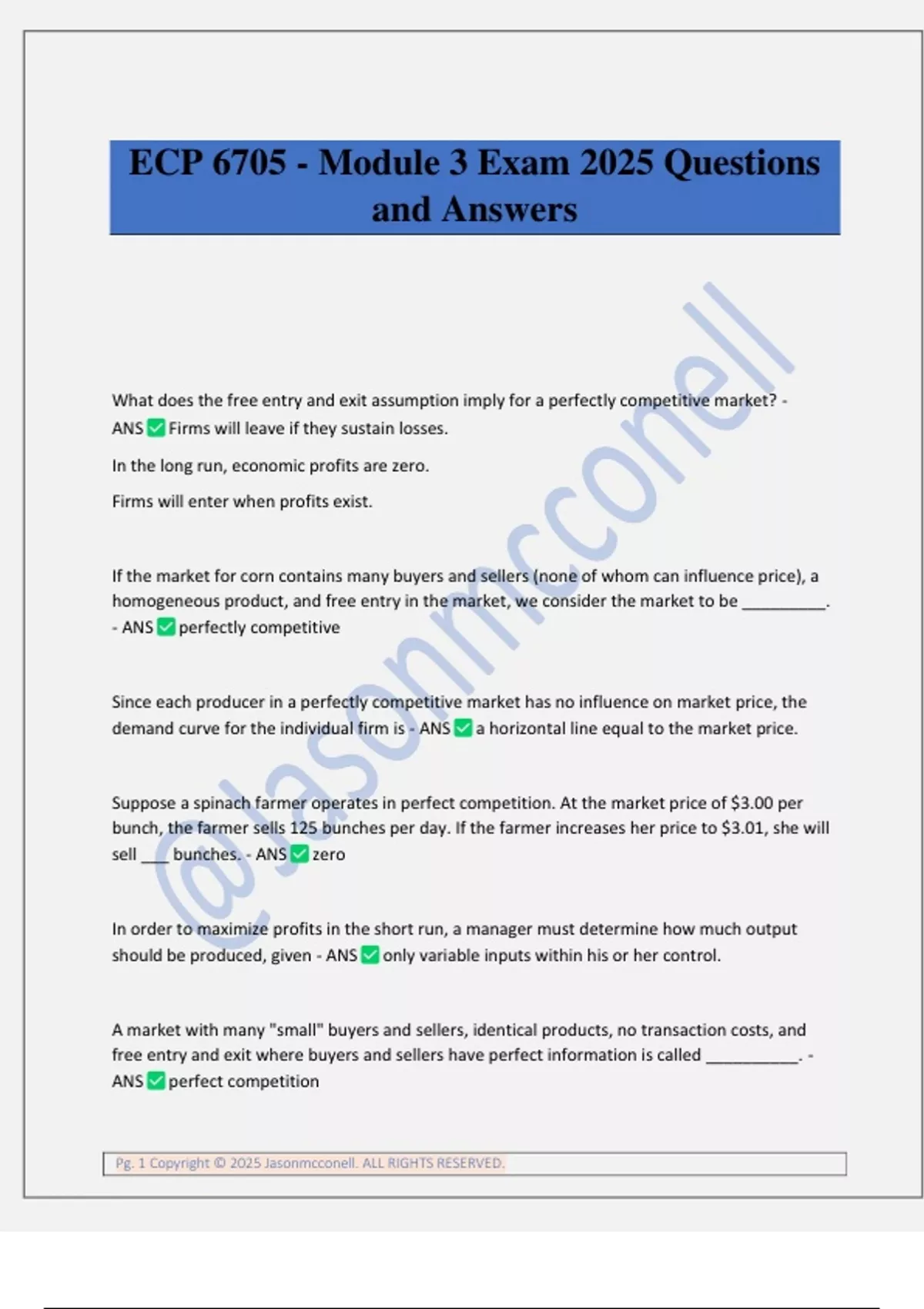 ECP 6705 - Module 3 Exam 2025 Questions and Answers - ECP 6705 - Stuvia US