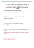 2025-2026 CERTIFIED EMERGENCY MANAGER EXAM&vert;ACTUAL 200 QUESTIONS AND ANSWERS&vert;ALREADY GRADED A&plus;&vert;COMPLETE GUIDE