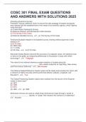 COSC 301 FINAL EXAM QUESTIONS AND ANSWERS WITH SOLUTIONS 2025