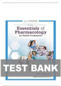 Test Bank For Essentials of Pharmacology for Health Professions 9th Edition by&comma; Bruce Colbert&vert; Newest Edition 2025