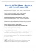 Maryville NURS 615 Exam 1 Questions with Correct Answers 2025
